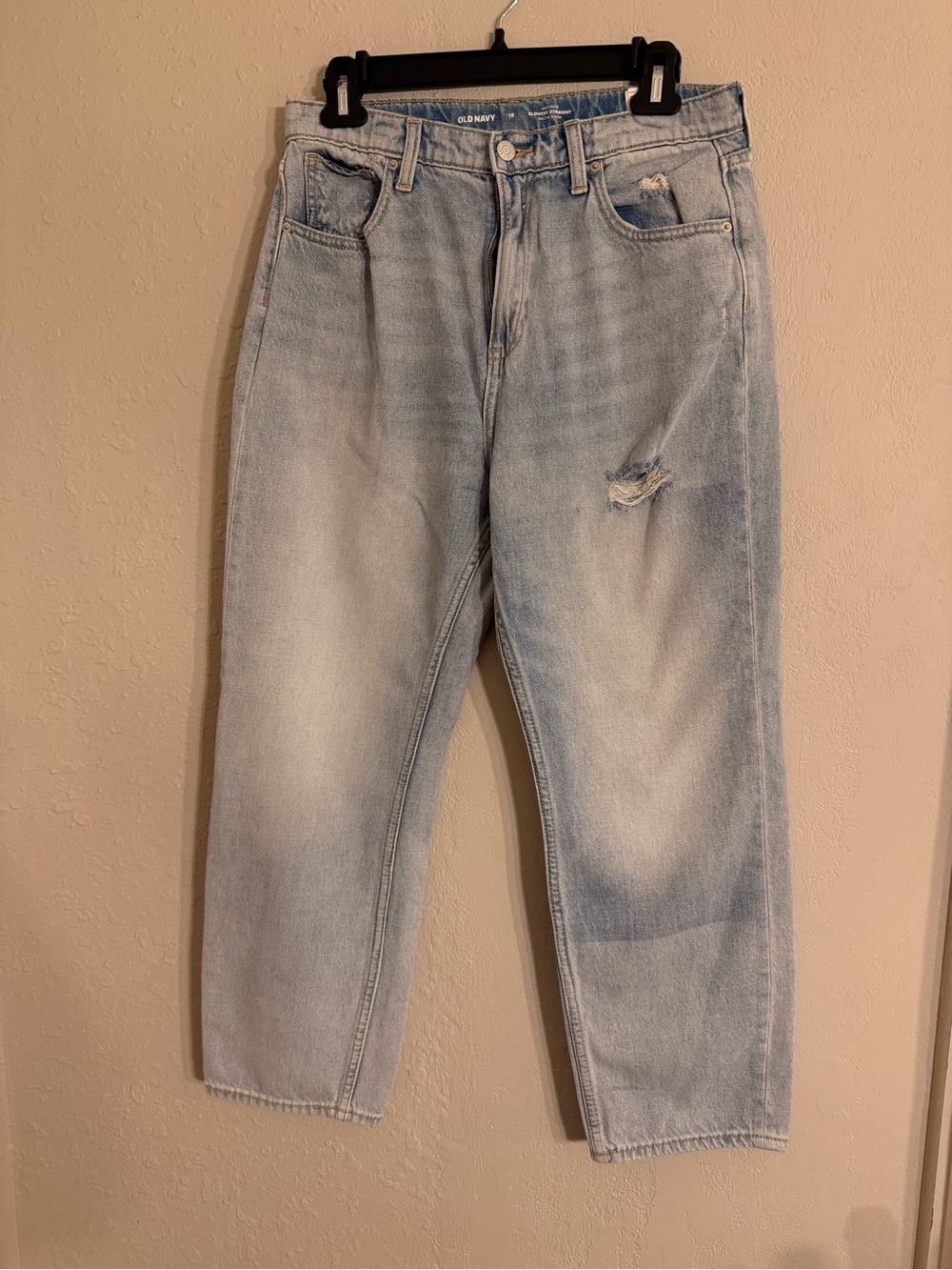 Old Navy Girls Light Wash Distressed Jeans